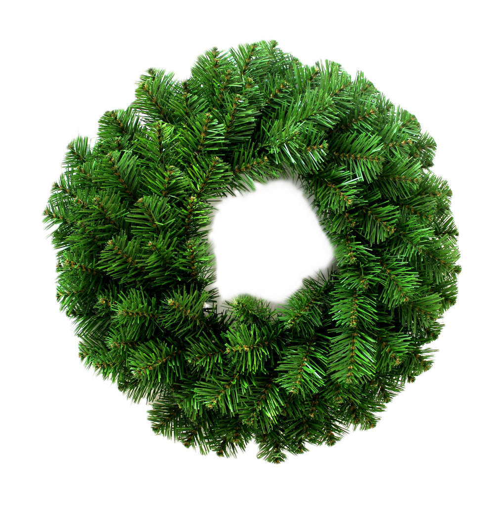 Kerstkrans 100% PVC groen 80 cm diameter